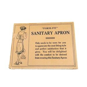Edwardian 1910s Antique Sanitary Apron, Box Only, Women's Health History